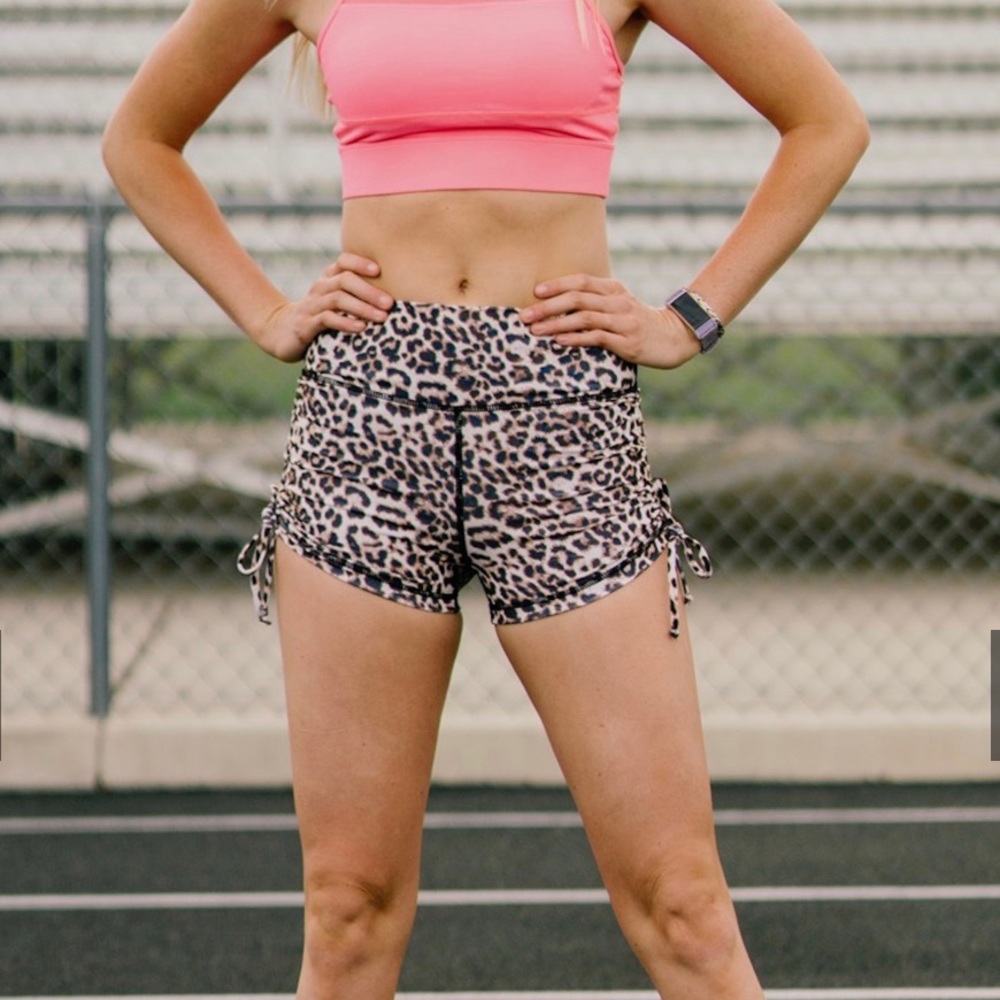 Zyia leopard print hustle scrunchie short